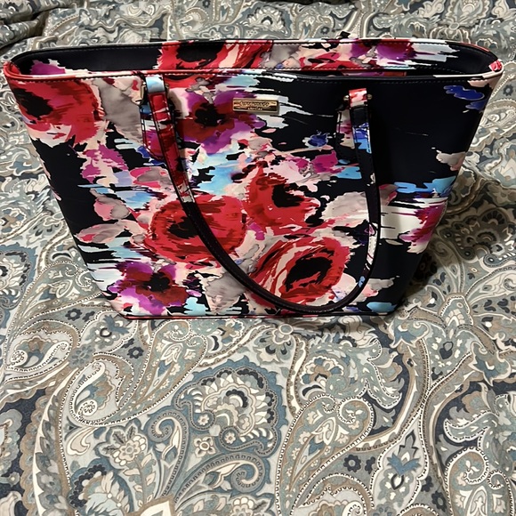 EEUC Kate Spade watercolor floral tote AND wallet - Picture 2 of 15